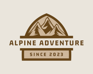 Alpine Mountaineering Adventure logo design