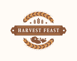 Wheat Farm Agriculture logo design