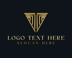 Insurance - Premium Luxury Triangle logo design