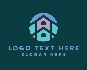 Hostel - Home Residential Property logo design
