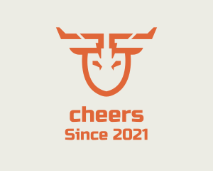 Yard Care - Orange Shovel Deer logo design