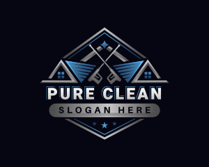 Pressure Washing Cleaning Sanitation logo design