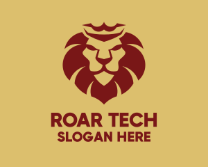 Roar - Red King Lion logo design