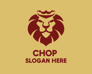 Cat - Red King Lion logo design