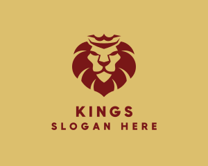 Red King Lion  logo design