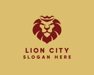 Red King Lion  logo design