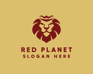 Red King Lion  logo design