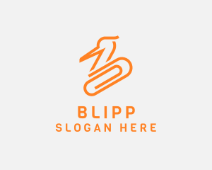 Office - Swan Paper Clip logo design