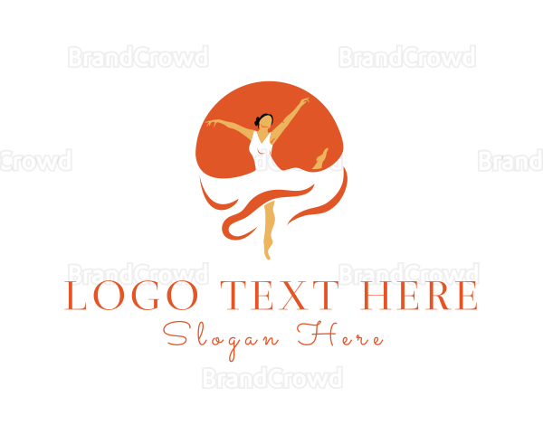 Orange Dancing Lady Logo