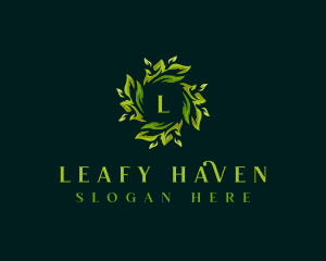 Leaves Garden Botanical logo design