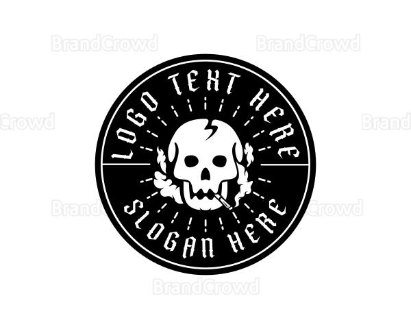 Smoke Cigarette Skull Logo