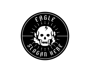Smoke Cigarette Skull Logo