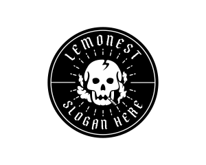 Smoke Cigarette Skull Logo