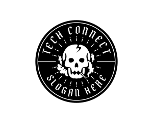 Smoke Cigarette Skull Logo