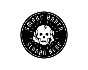Smoke - Smoke Cigarette Skull logo design