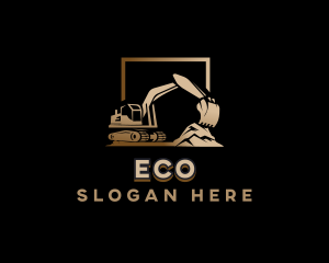 Construction Digger Excavator Logo