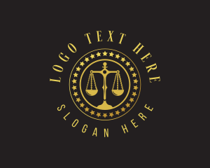 Legal Justice Scales logo design