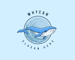 Sanctuary - Underwater Whale Wildlife logo design