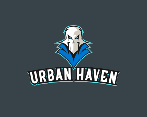 Urban Undead Skull logo design