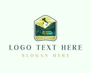 Map - Italy Lake Landscape logo design