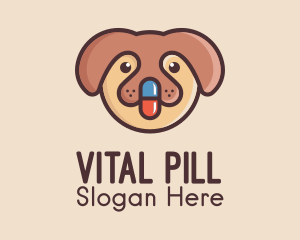 Pill - Puppy Dog Pill logo design