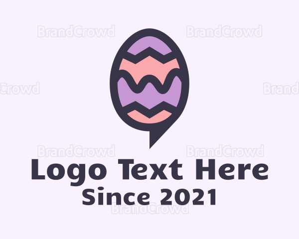 Easter Egg Message Bubble Logo