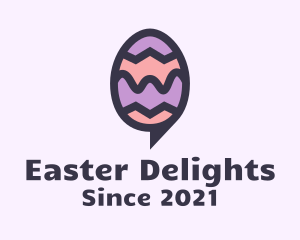 Easter Egg Message Bubble logo design