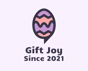 Easter Egg Message Bubble logo design