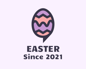 Easter Egg Message Bubble logo design