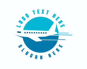 Transport - Express Airplane Travel logo design