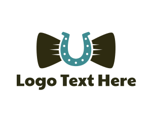 Waiter - Horseshoe Bow Tie logo design