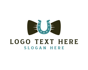 Iron - Horseshoe Bow Tie logo design