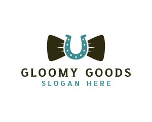 Horseshoe Bow Tie logo design