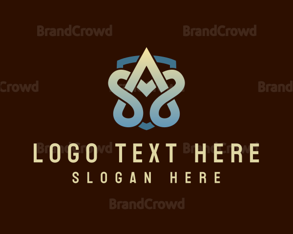 Knot Shield Letter A Logo