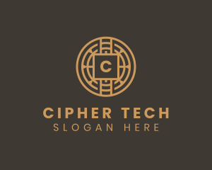 Cryptography - Digital Crypto logo design