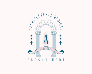 Arch - Mystical Pillar Arch logo design