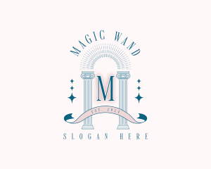 Mystical Pillar Arch logo design