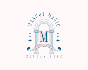 Mystical Pillar Arch logo design