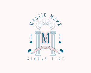 Mystical Pillar Arch logo design