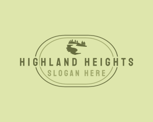 Highland - Mountain Camping Trail logo design