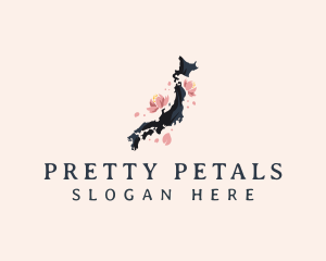 Japan Sakura Blossom logo design