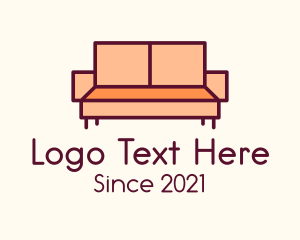 Furniture Shop - Orange Couch Furniture logo design