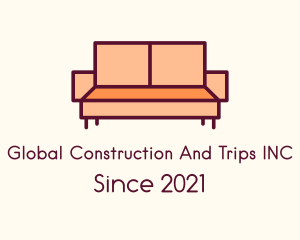 Home Renovation - Orange Couch Furniture logo design