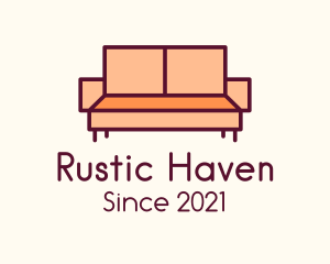 House - Orange Couch Furniture logo design