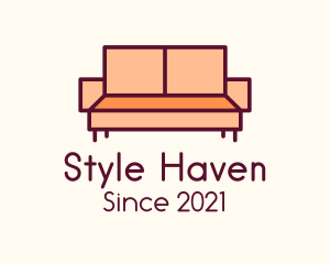 Furniture - Orange Couch Furniture logo design