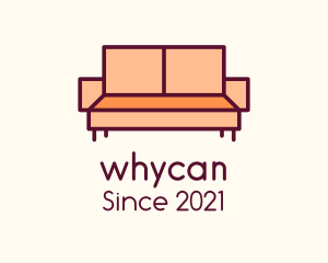 Living Room - Orange Couch Furniture logo design