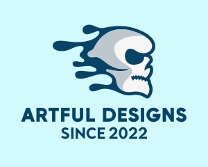 Art Skull Mural Graffiti  logo design