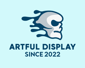 Art Skull Mural Graffiti  logo design