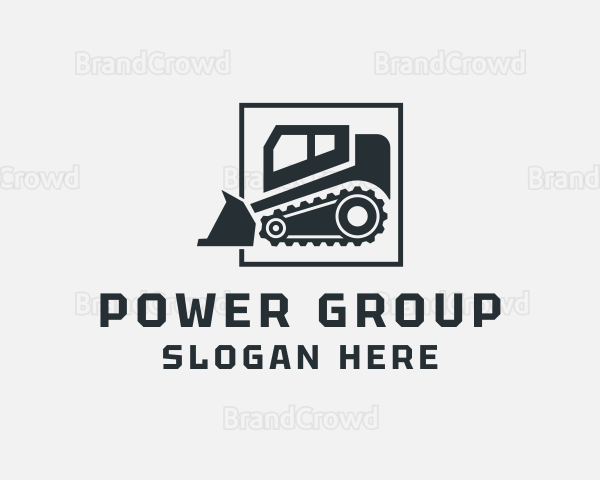 Bulldozer Construction Machine Logo
