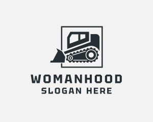 Bulldozer Construction Machine  Logo